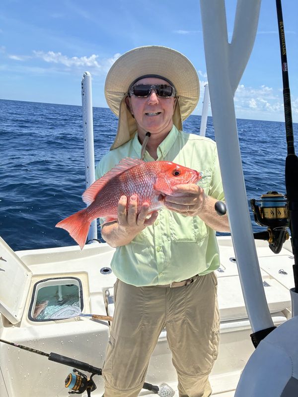Red snapper and a happy angler