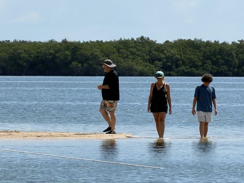 Wading the sandbar on a calm afternoon