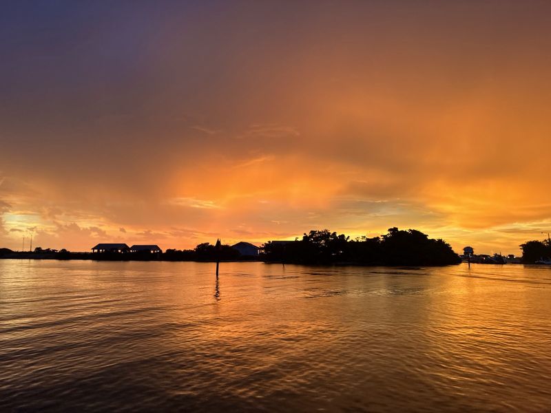 Sunset over the Indian River Lagoon from the boat